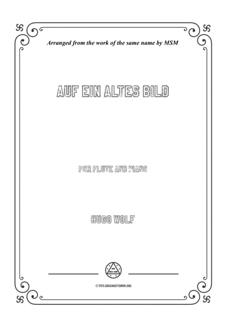 Wolf-Auf ein altes Bild, for Flute and Piano (arr. MSM)