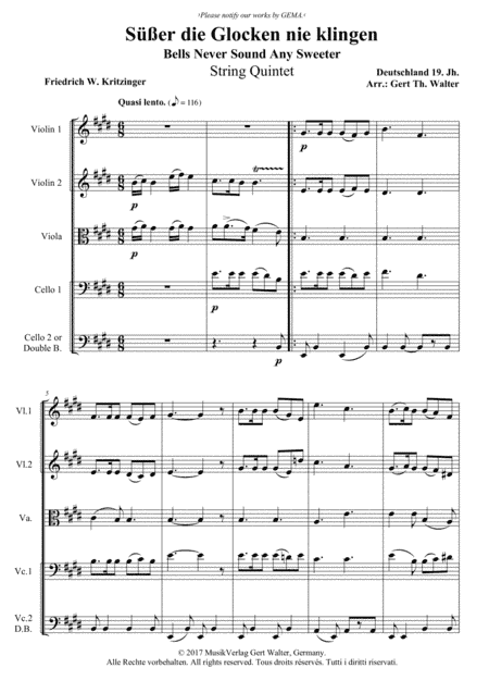 Bells Never Sound Any Sweeter (arr. Gert Th. Walter)