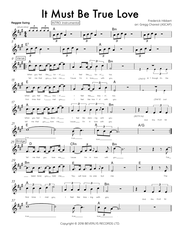 It Must Be True Love (arr. Gregg Charest)
