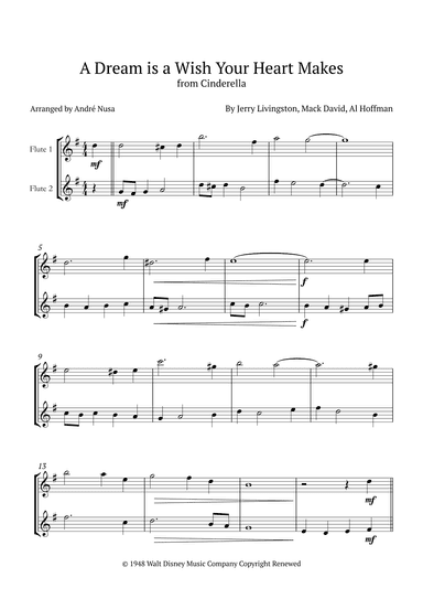 A Dream Is A Wish Your Heart Makes (arr. André Nusa)