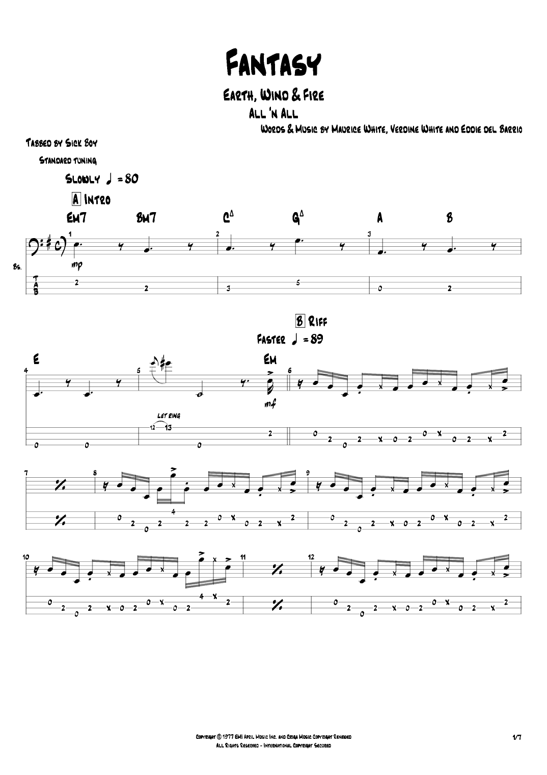 Fantasy (arr. Sick Boy)