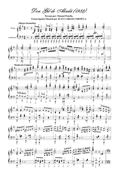 Pavana de Don Gil de Alcalá. Por Manuel Penella Moreno. (arr. Juan Carlos Cortés Aguirre)