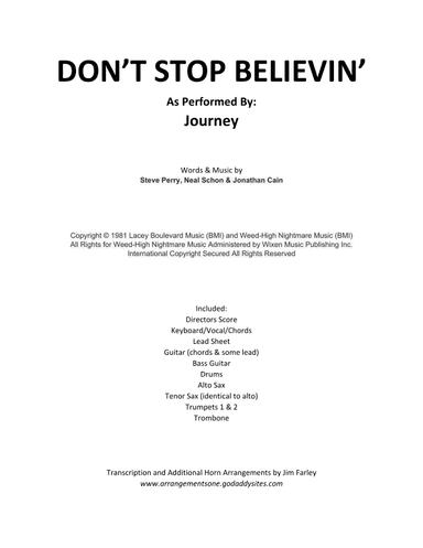 Don't Stop Believin' (arr. Jim Farley)