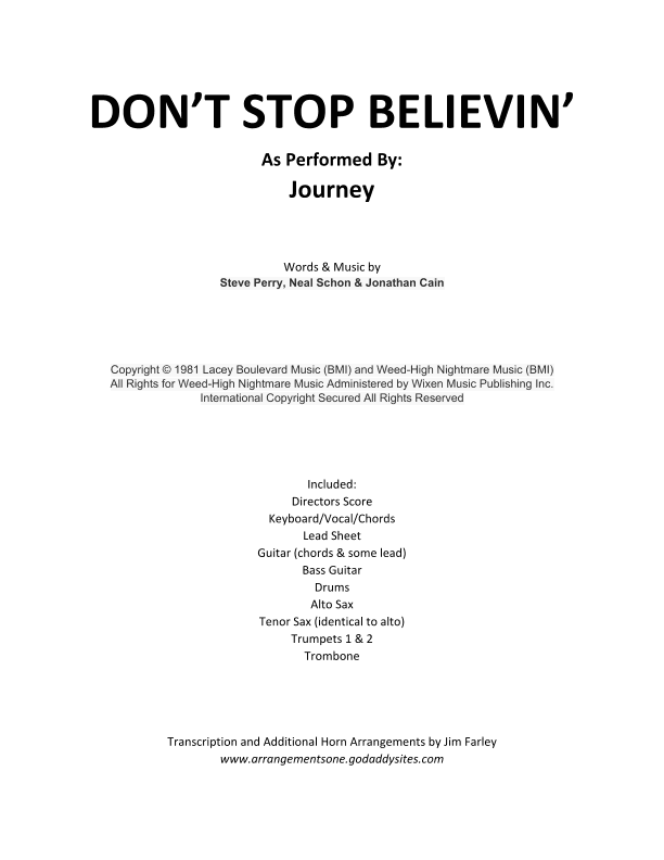 Don't Stop Believin' (arr. Jim Farley)