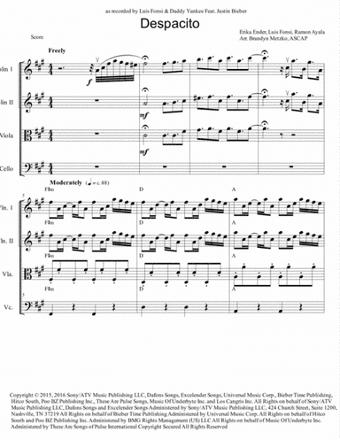 Despacito (arr. Brandyn Metzko, ASCAP)