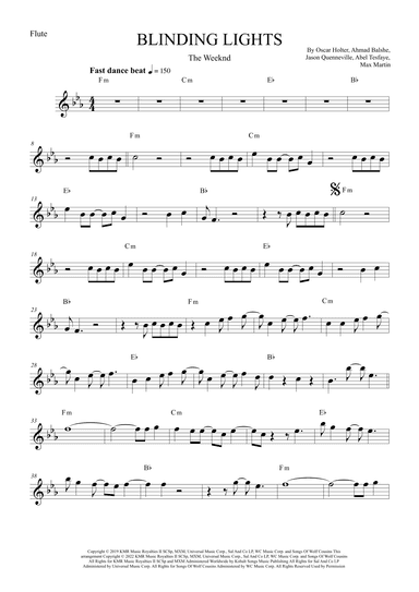 Blinding Lights (arr. The Sheet Music Library)