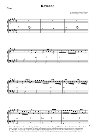 Roxanne (arr. Wesley S. SIlva)