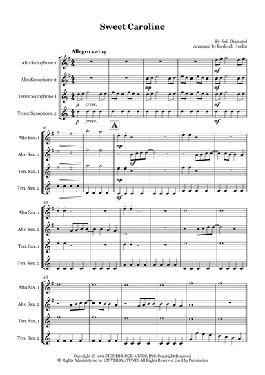Sweet Caroline (arr. Kayleigh Huelin)