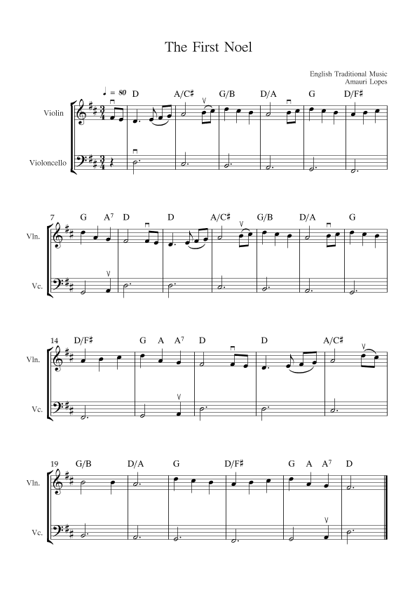 The First Noel (arr. Amauri Lopes)