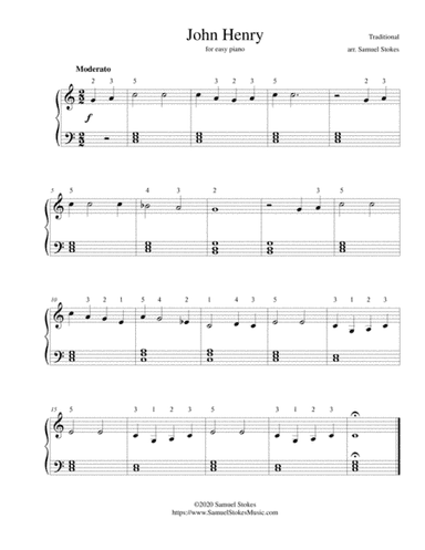 John Henry - for easy piano (arr. Samuel Stokes)