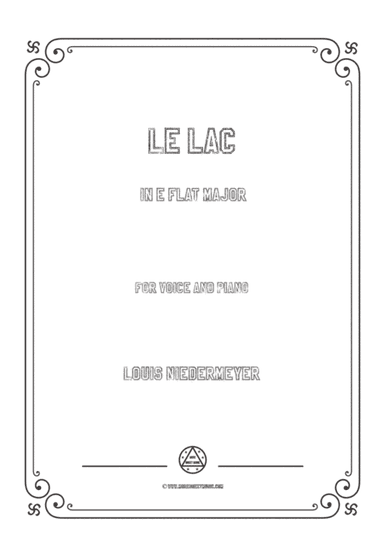 Niedermeyer-Le lac in E flat Major,for Voice and Piano (arr. MSM)