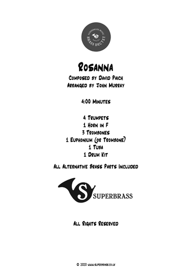 Rosanna (arr. John Murray)