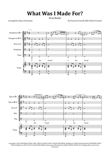 What Was I Made For? (arr. Glauco Fernandes)