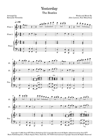 Yesterday (arr. BTmusic)