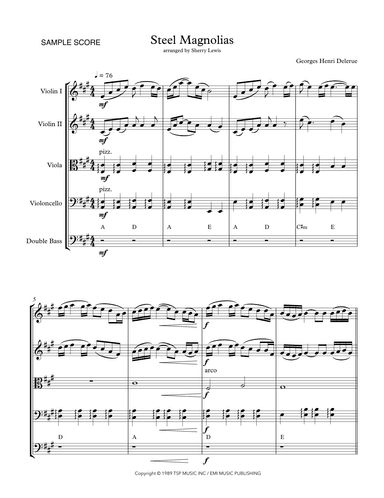 Steel Magnolias    -background Cues (arr. Sherry Lewis)