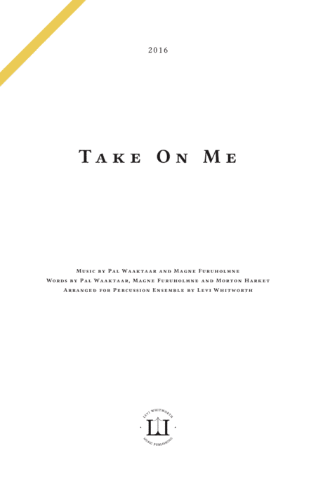 Take On Me (arr. Levi Whitworth)