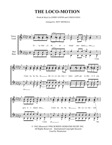 The Loco-motion (arr. Joey Minshall)