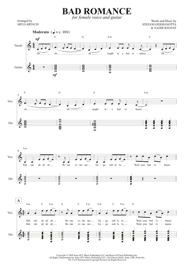 Bad Romance (arr. Art.o Artaud)