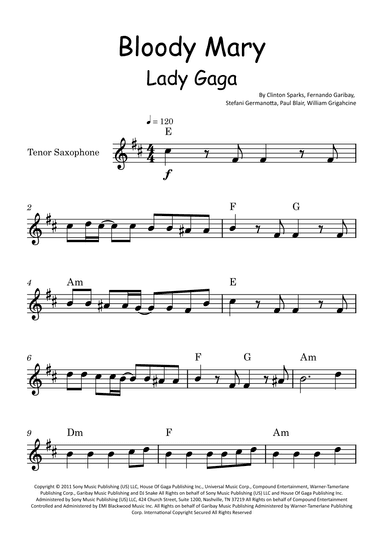 Bloody Mary (arr. Glauco Fernandes)
