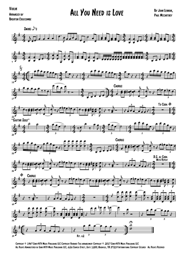 All You Need Is Love (arr. Adelaide String Duo)