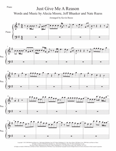 Just Give Me A Reason (arr. Kevin Busse)