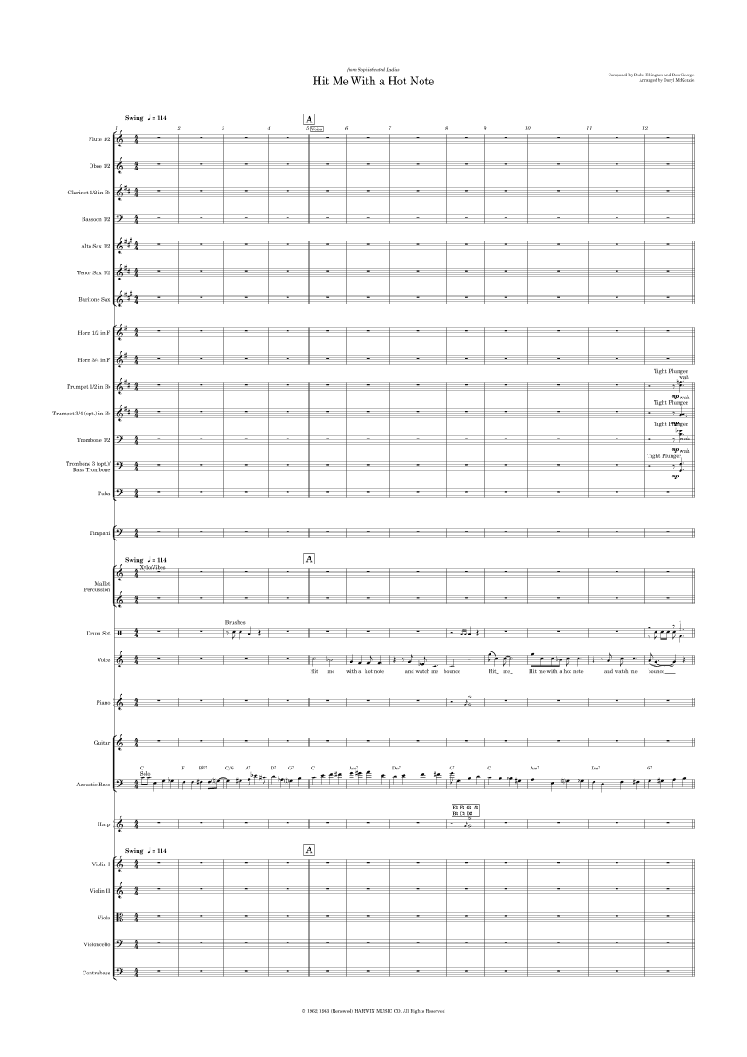 Hit Me With A Hot Note (arr. Daryl McKenzie)