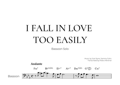 I Fall In Love Too Easily (arr. Pedro Merendi)