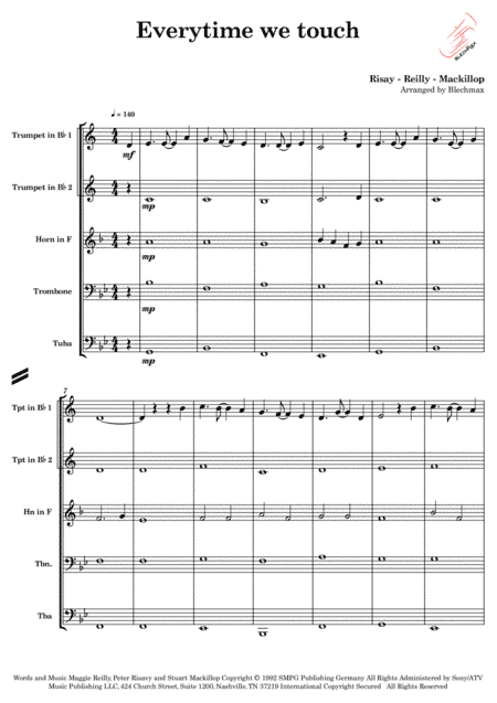 Everytime We Touch (arr. Blechmaxx)