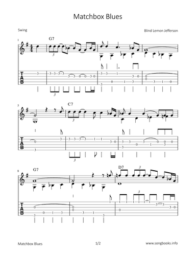 Matchbox Blues (arr. Bettina Schipp)