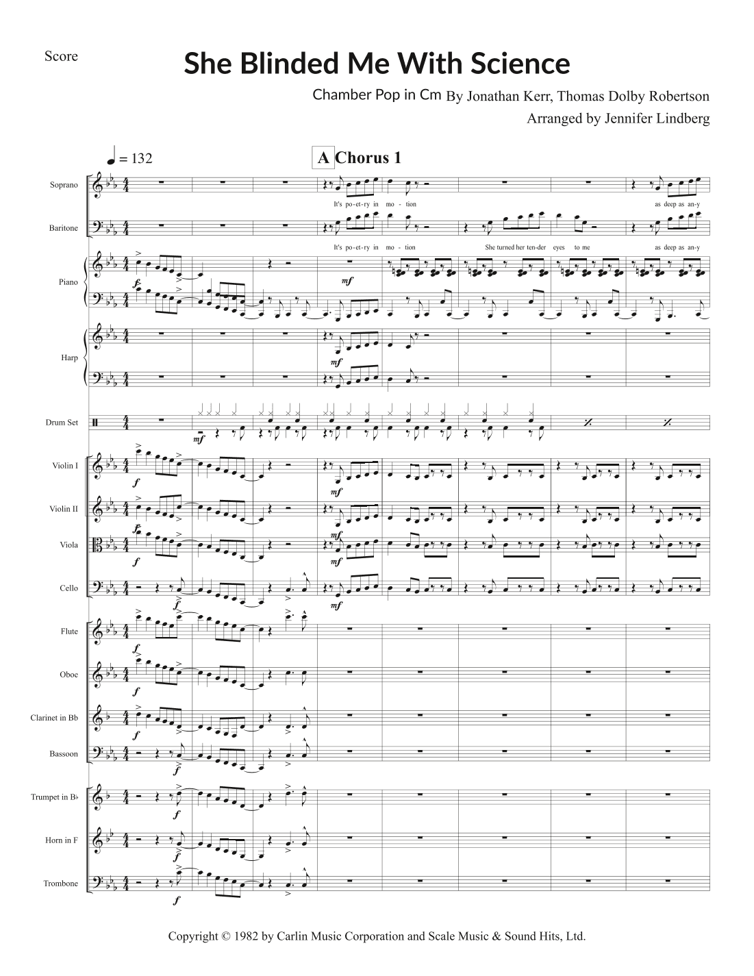 She Blinded Me With Science (arr. Jennifer Lindberg)