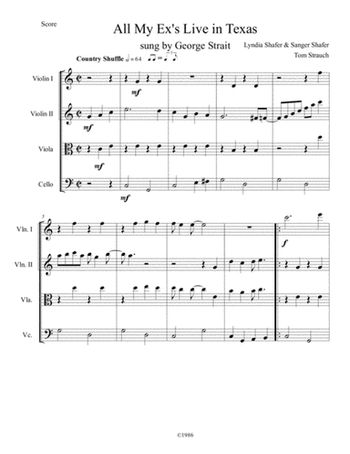 All My Ex's Live In Texas (arr. Thomas Strauch)