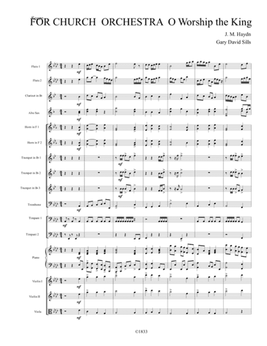 For Church Orchestra O Worship the King (arr. Gary David Sills)