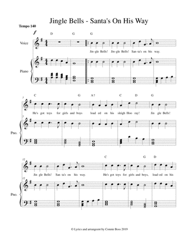 Jingle Bells - Santa's On His Way (arr. Connie Boss)