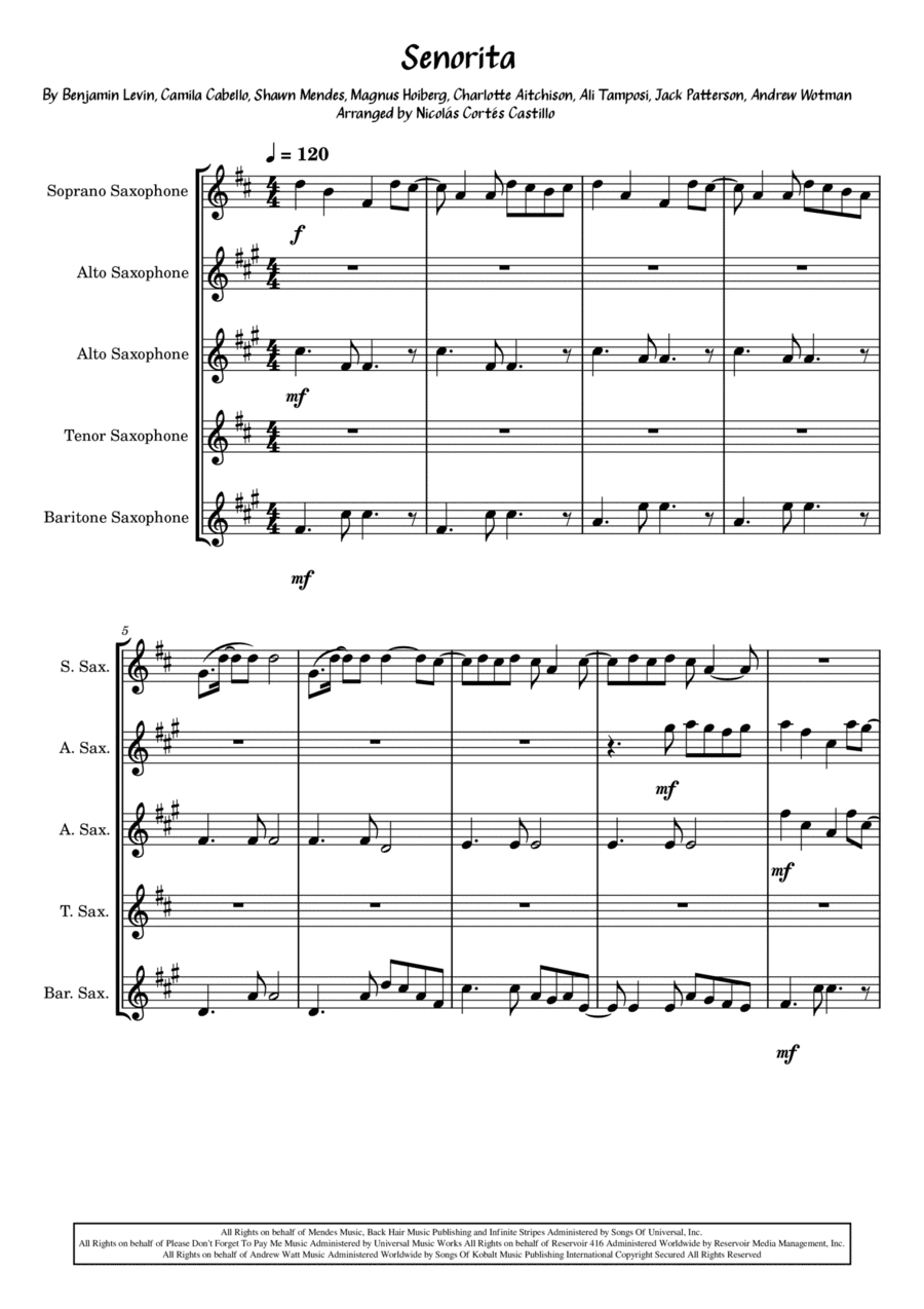 Senorita (arr. Nicolás Cortés Castillo)