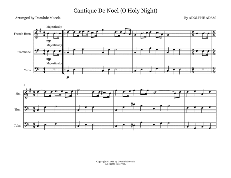 O Holy Night (Cantique De Noel) (arr. Dominic Meccia)