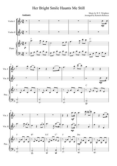 Her Bright Smile Haunts Me Still (arr. Kaiserin Rebecca)
