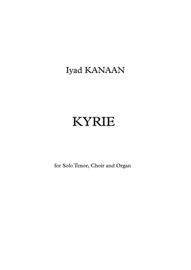 Kyrie for solo  tenor, Choir and Organ