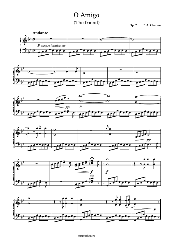 The Friend (O Amigo) - Op.2