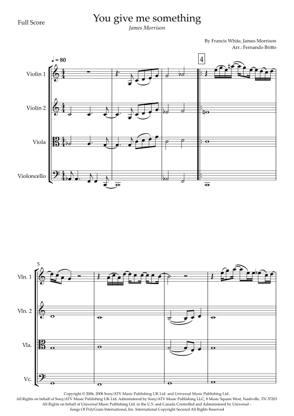 You Give Me Something (arr. Fernando Britto)
