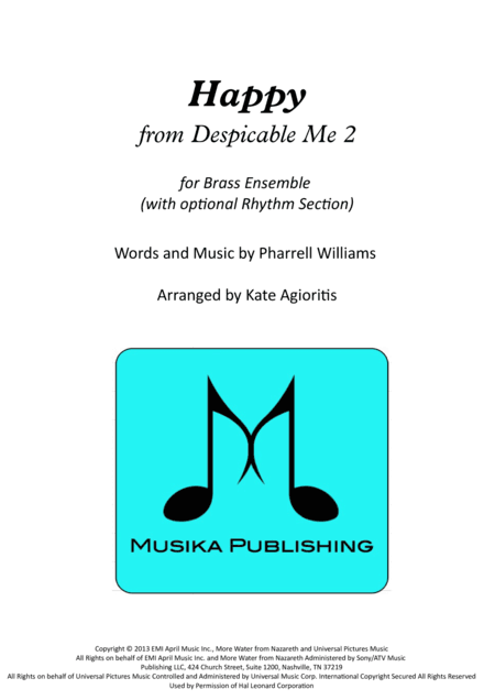 Happy (arr. Kate Agioritis)