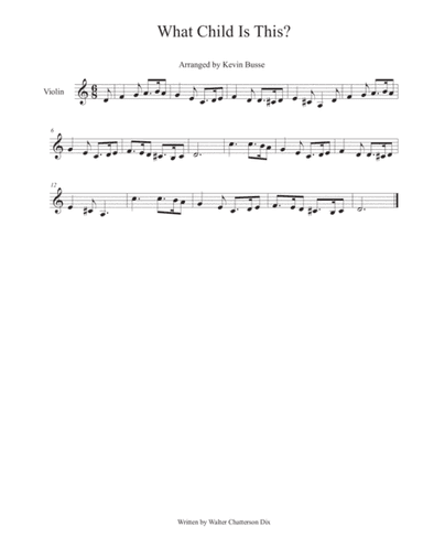 What Child Is This? - Violin (arr. Kevin Busse)