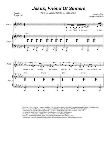 Jesus, Friend Of Sinners (arr. Stephen DeCesare)