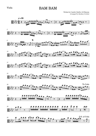 Bam Bam (arr. Zachary Corbett)