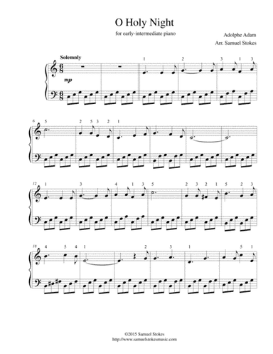 O Holy Night - for early-intermediate piano (arr. Samuel Stokes)