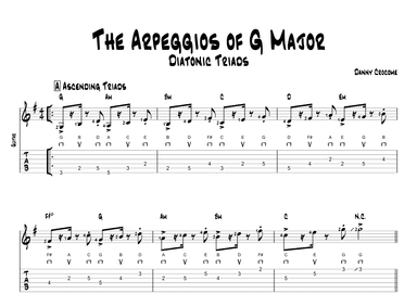 The Arpeggios of G Major (Diatonic Triads)