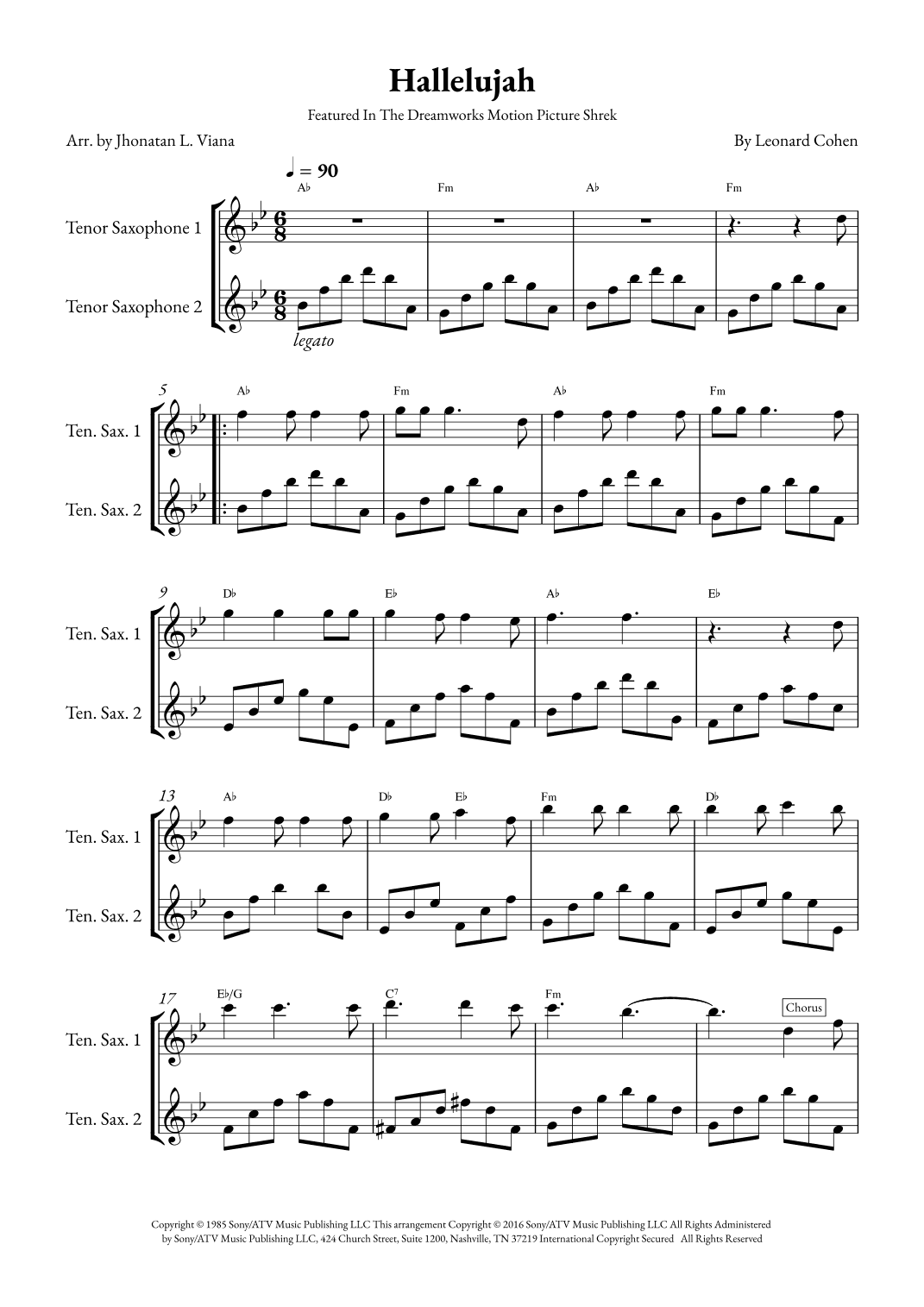 Hallelujah (arr. Jhonatan Lucio Viana)