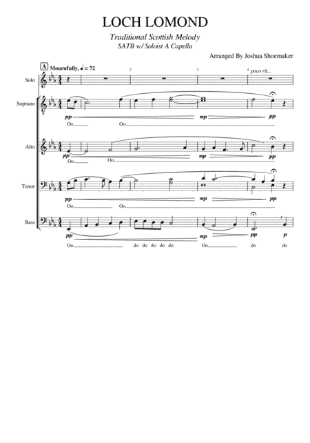 Loch Lomond (SATB) (arr. Joshua Shoemaker)