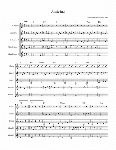 Ansiedad (arr. Oscar Eduardo Peña)