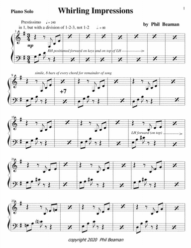 Whirling Impressions-piano solo