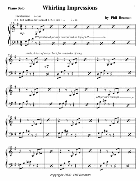 Whirling Impressions-piano solo